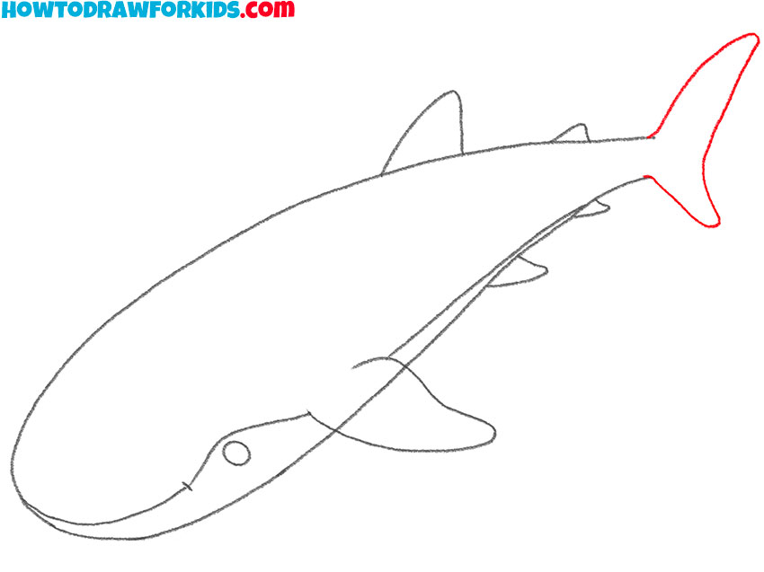 how to draw an easy whale shark