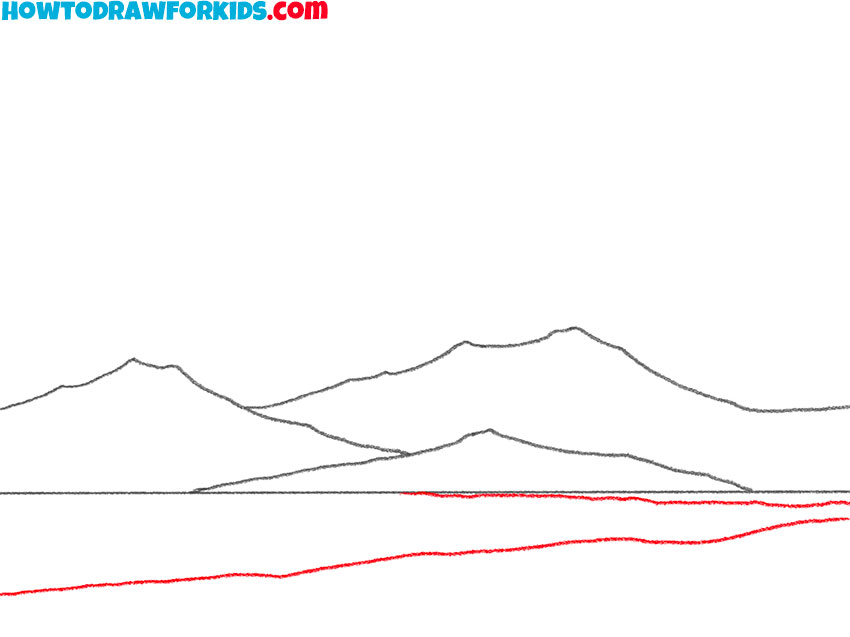 mountain range drawing tutorial