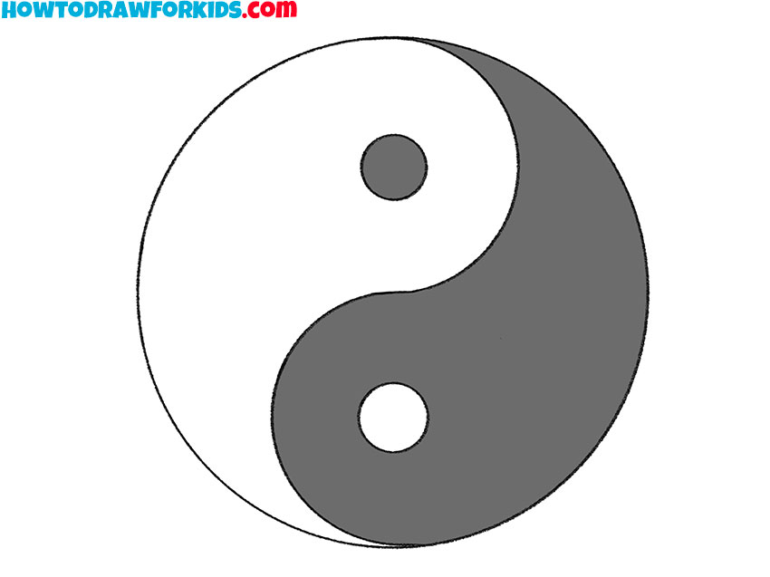 How to Draw Yin Yang Easy Drawing Tutorial For Kids