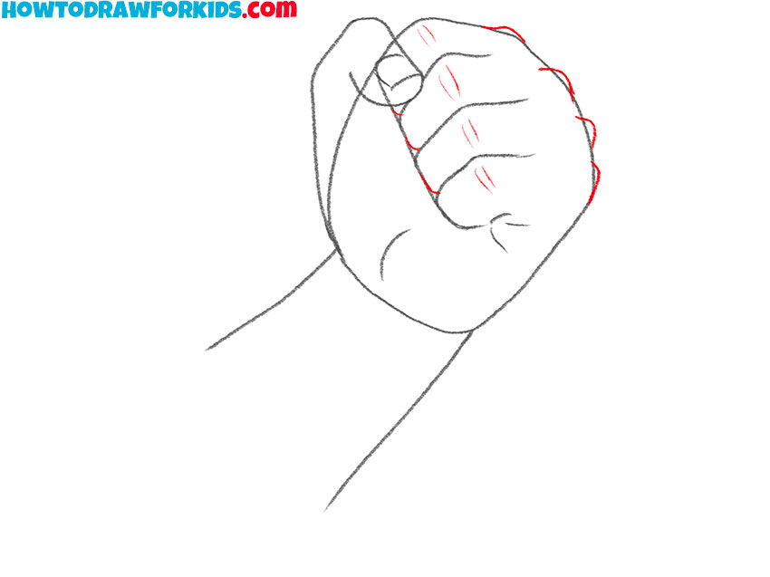 cute clenched fist drawing