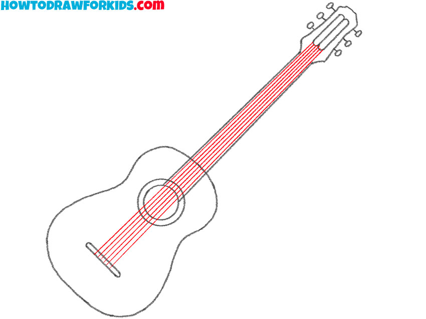 easy guitar drawing lesson