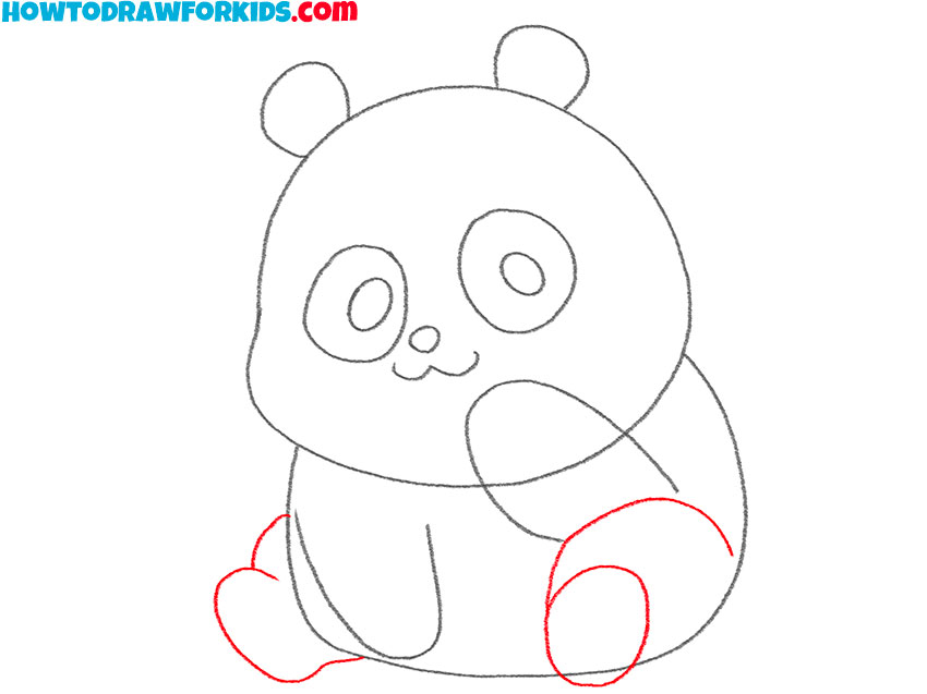 how to draw a cute baby panda bear