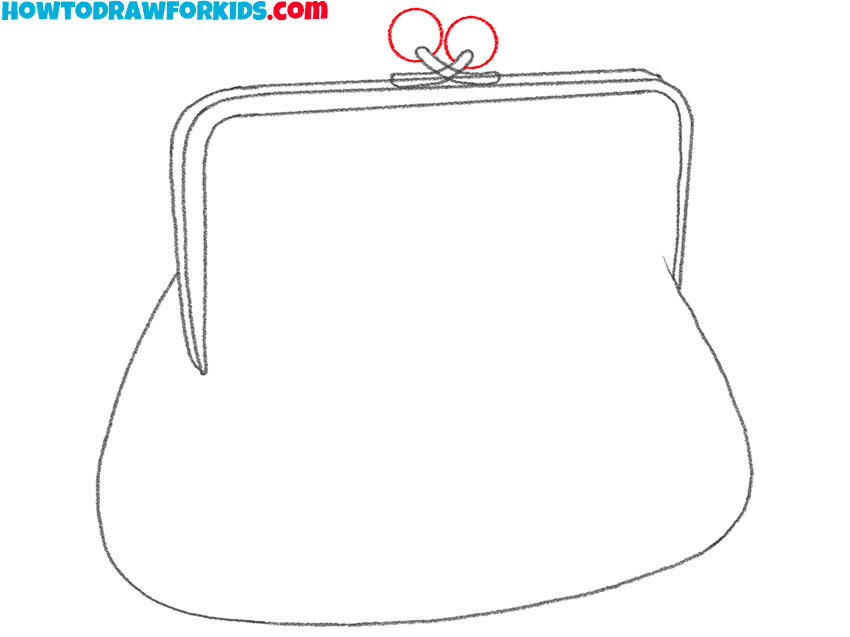 how to draw a purse for beginners