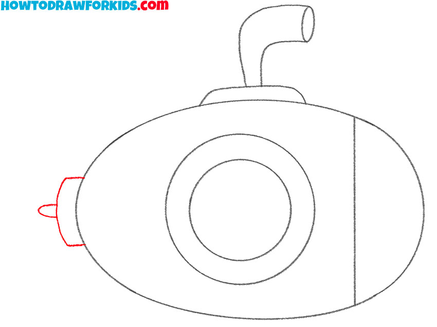 how to draw a simple submarine