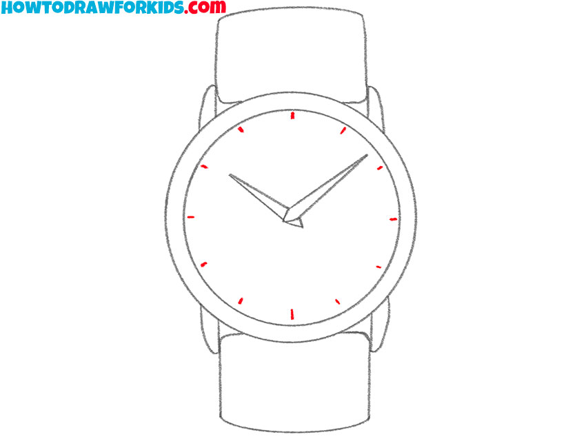 how to draw a watch for kids