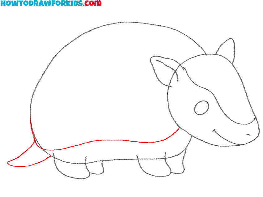 how to draw an armadillo for kids