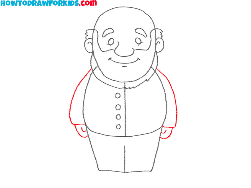 how to draw an old man for kindergarten