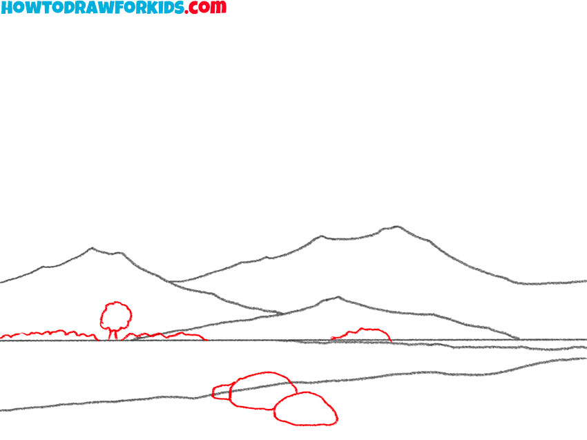 mountain range drawing guide
