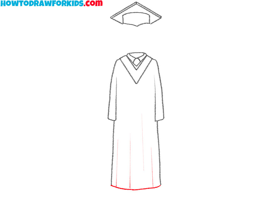 cap and gown drawing tutorial