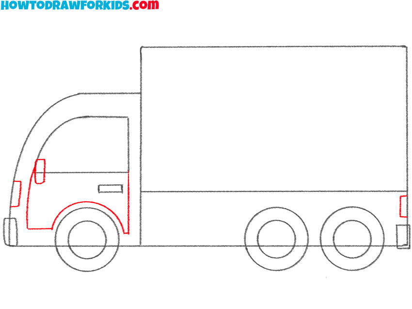 cartoon truck drawing lesson