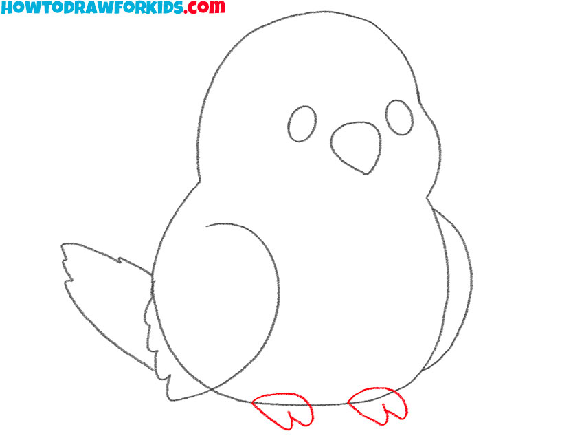 how to draw a cute and easy bird