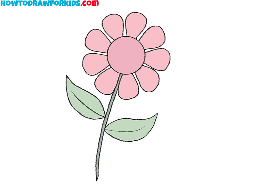 how to draw a flower cartoon