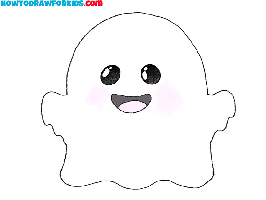how to draw a ghost for beginners
