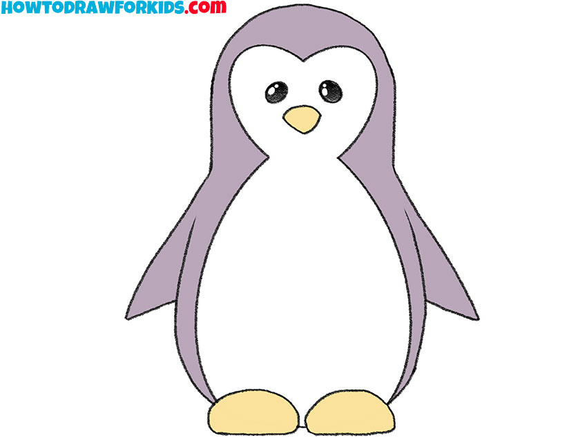 How to Draw a Penguin Step by Step Drawing Tutorial For Kids