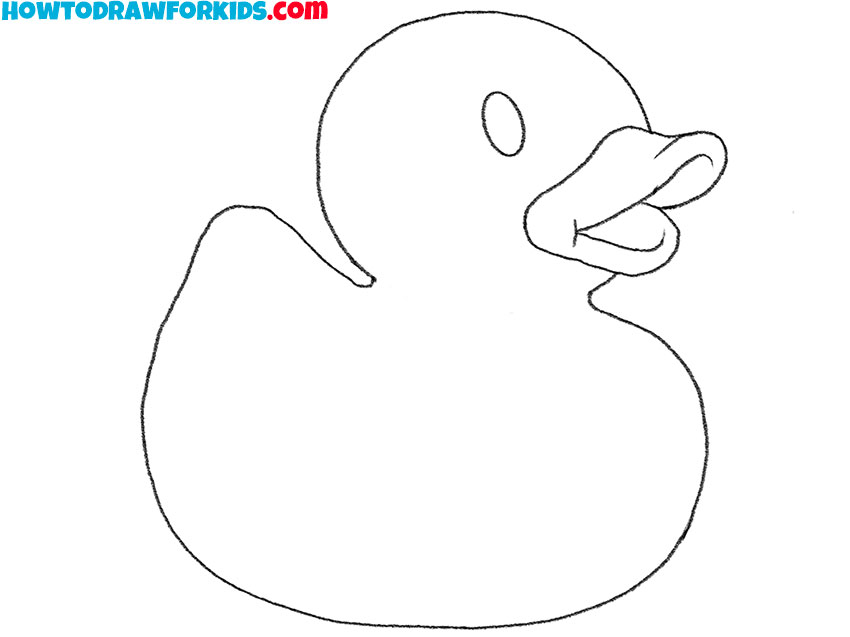 how to draw a simple duck
