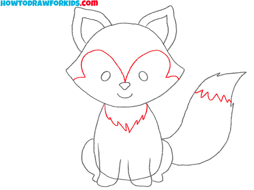 how to draw a simple fox