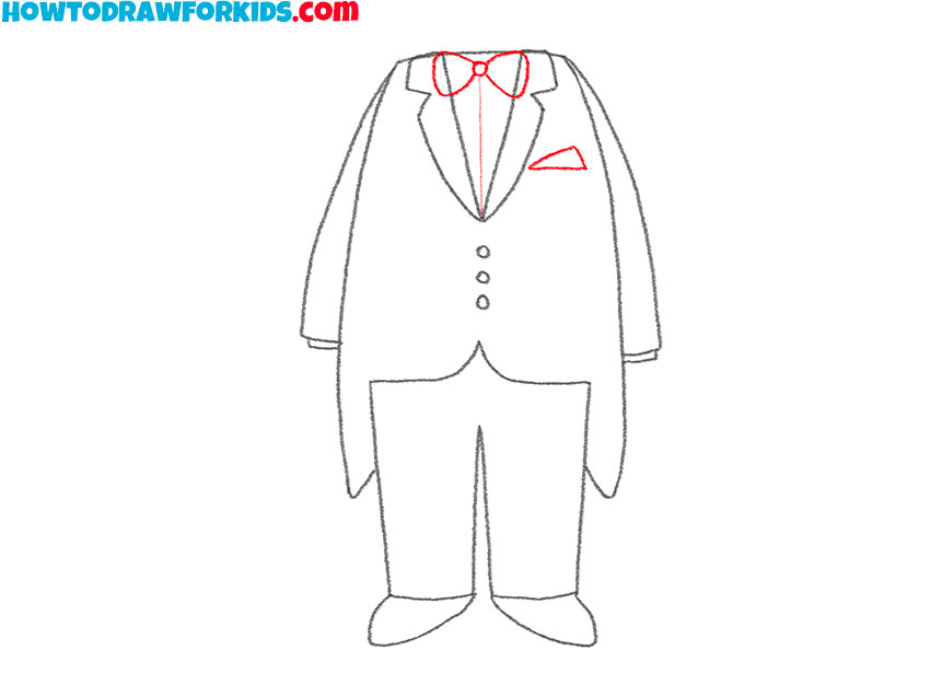 simple tuxedo drawing