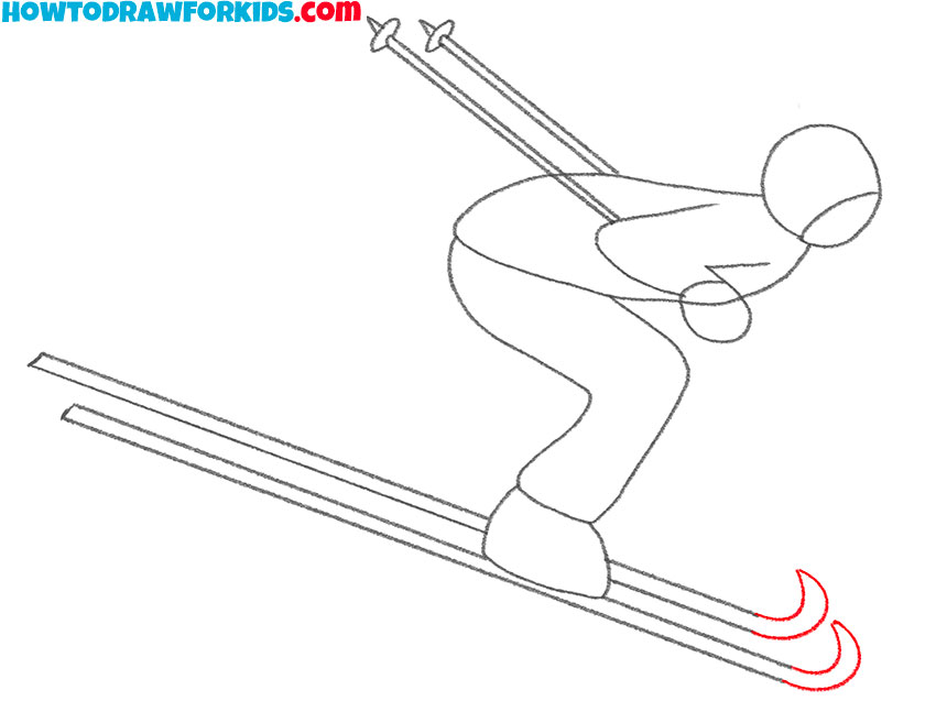 skier drawing lesson