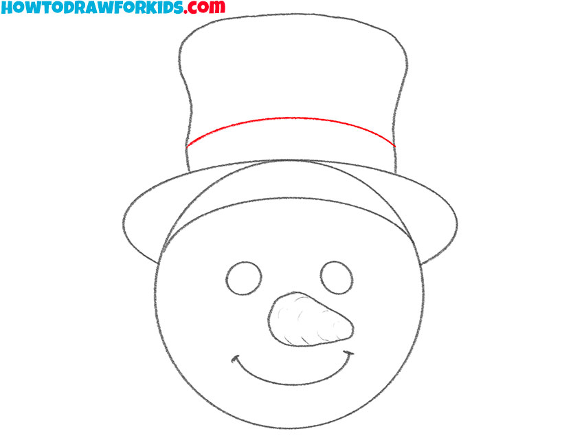 snowman face drawing tutorial