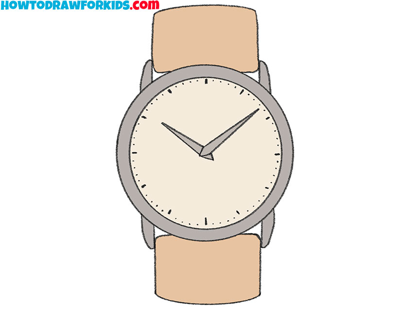 how to draw a watch for kindergarten