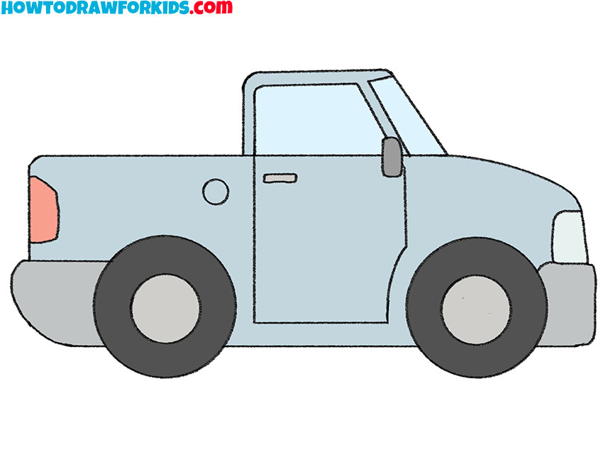 pickup truck drawing for kids