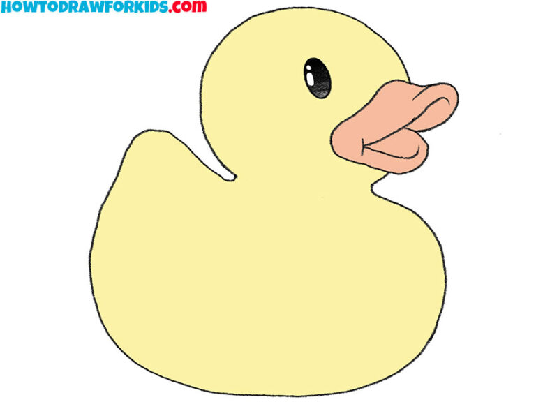 How to Draw a Rubber Duck - Easy Drawing Tutorial For Kids