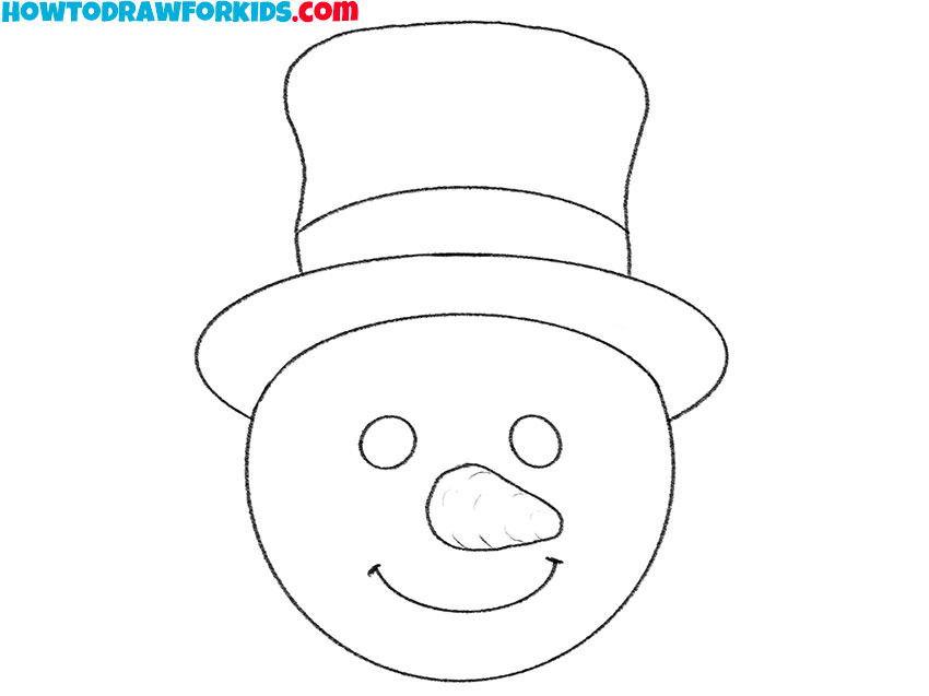 snowman face drawing guide