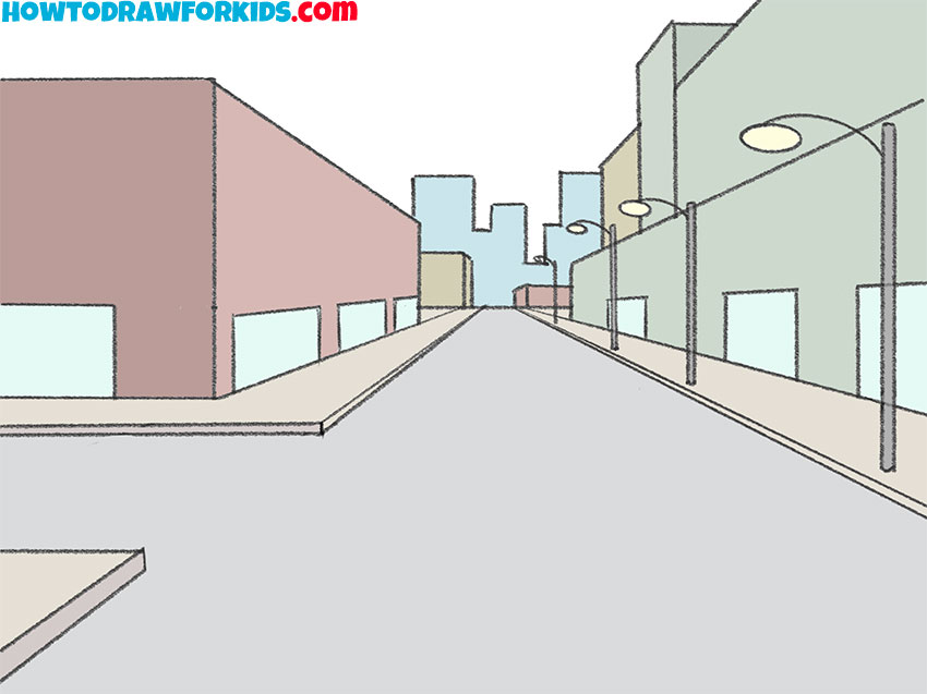 How to Draw a Street Easy Drawing Tutorial For Kids