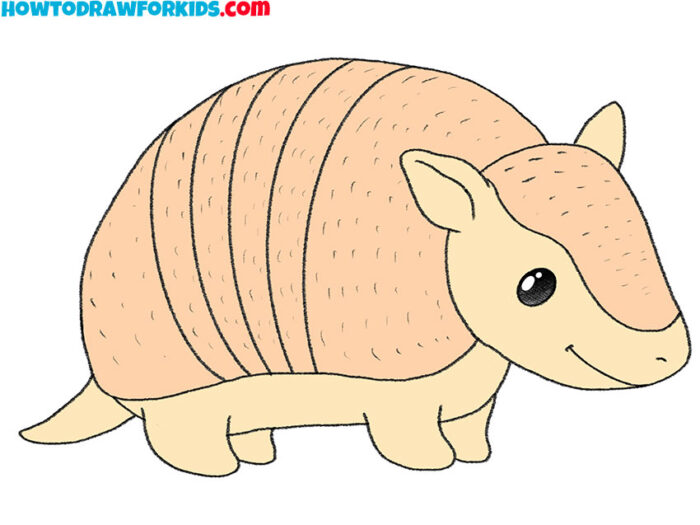 How to Draw an Armadillo Easy Drawing Tutorial For Kids