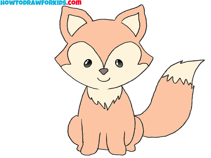 baby fox drawings