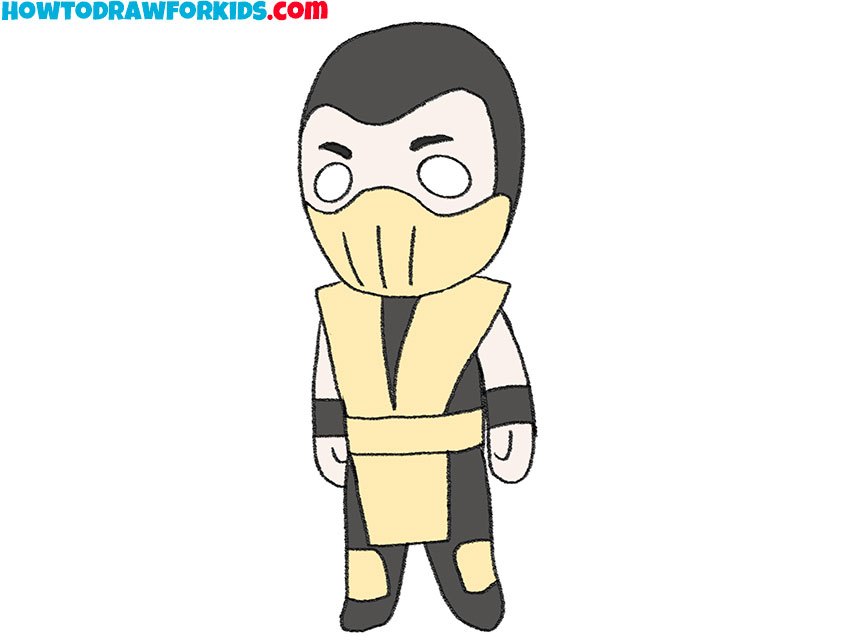  cartoon scorpion from mortal kombat drawing