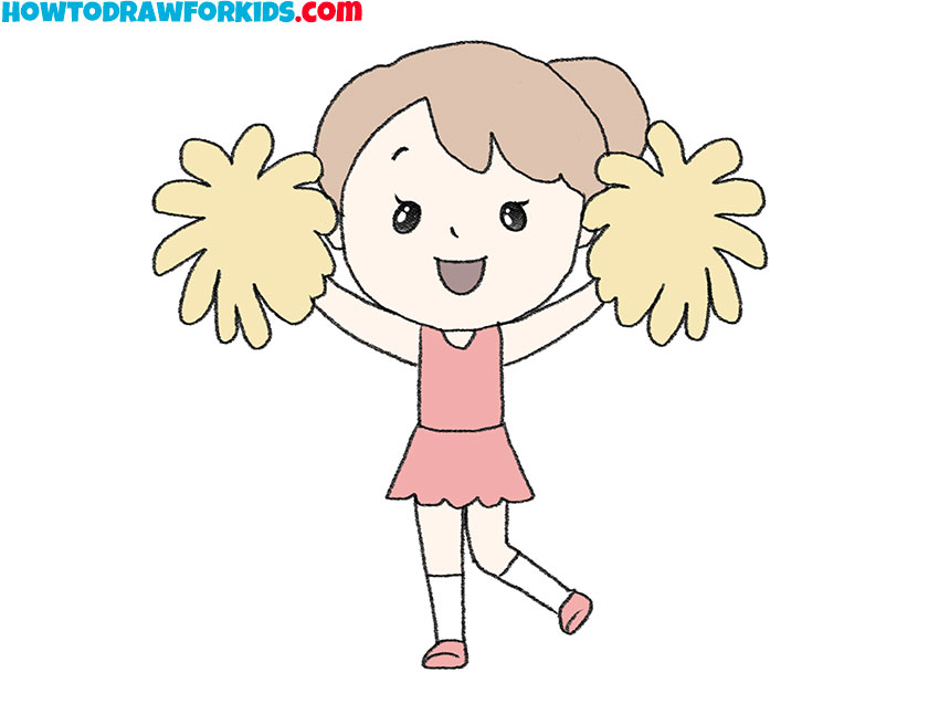 How To Draw A Cheerleader Really Easy Drawing Tutoria - Vrogue.co