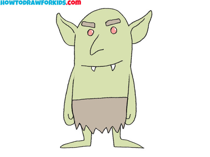 How to Draw a Goblin - Easy Drawing Tutorial For Kids