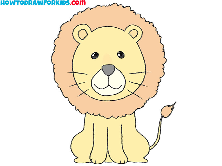 How to Draw a Cartoon Lion - Easy Drawing Tutorial For Kids