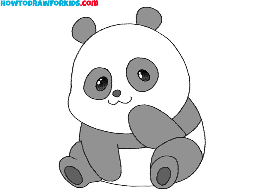  how to draw a realistic baby panda