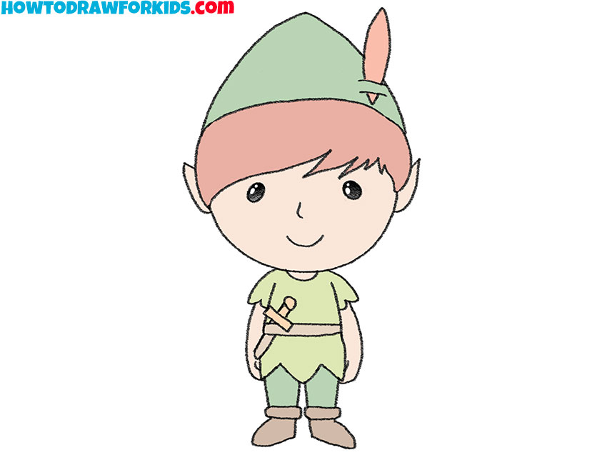 How to Draw Peter Pan - Easy Drawing Tutorial For Kids