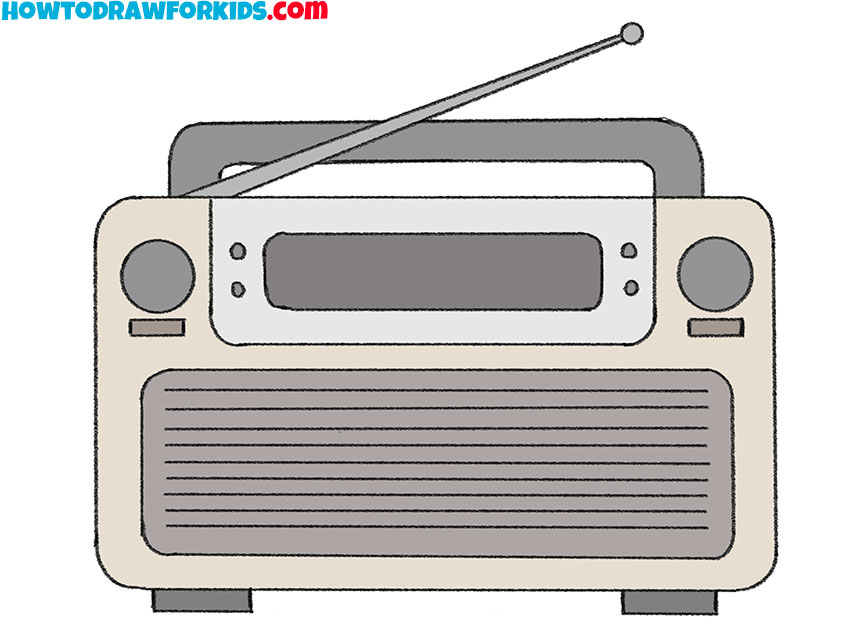 How to Draw a Radio Easy Drawing Tutorial For Kids