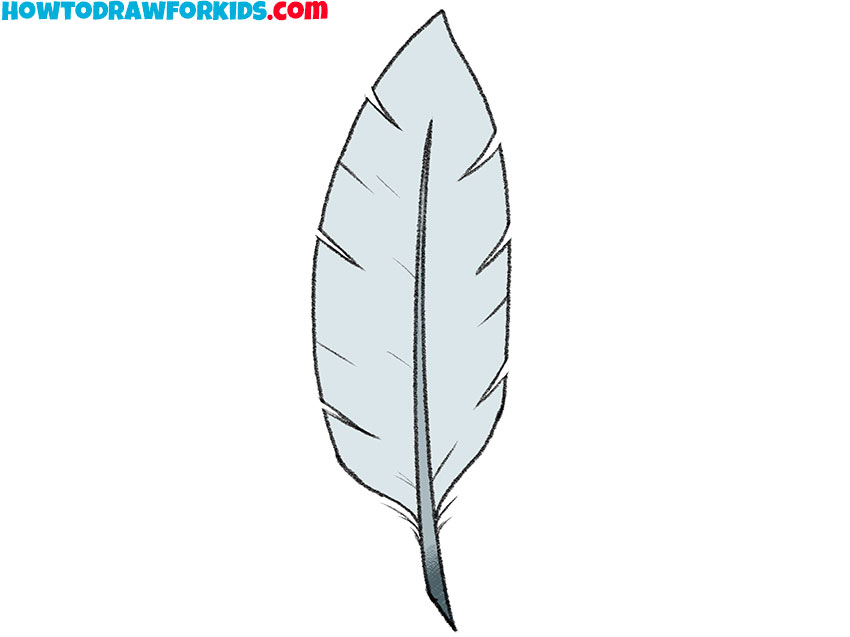 How to Draw a Feather Step by Step Drawing Tutorial For Kids