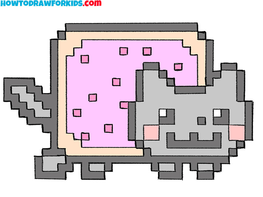 simple nyan cat drawing