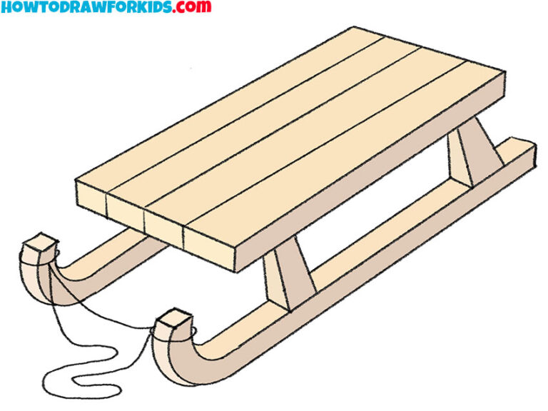 How to Draw a Sled Easy Drawing Tutorial For Kids