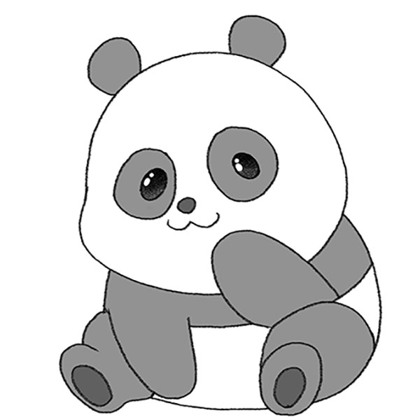 How to Draw a Cute Baby Panda EASY - Happy Drawings - YouTube