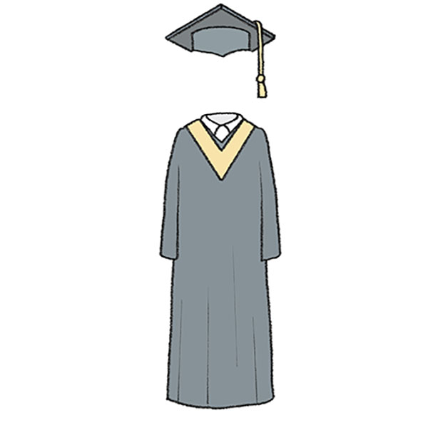 How to Draw a Cap and Gown