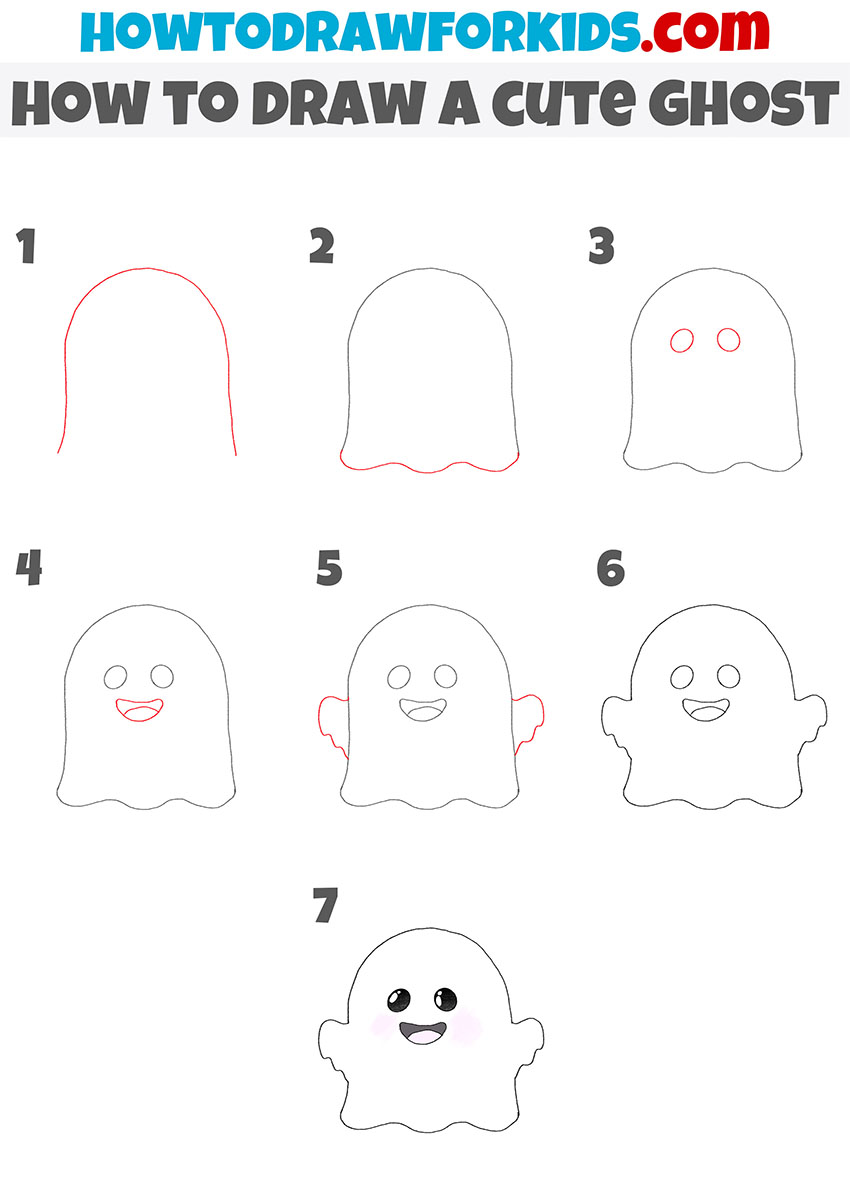 How to Draw a Ghost Easy Drawing Tutorial For Kids