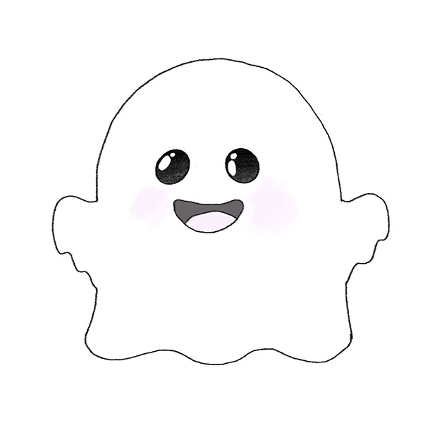 How to Draw a Cute Ghost Easy Drawing Tutorial For Kids