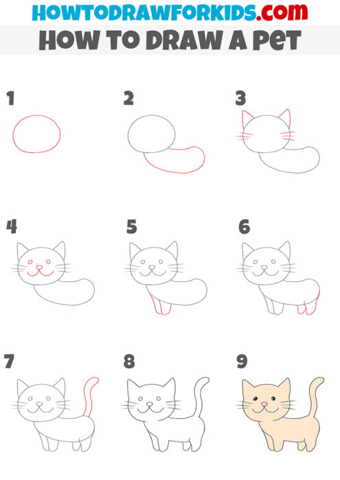 How to Draw a Pet - Easy Drawing Tutorial For Kids