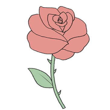 How to Draw a Rose With Thorns