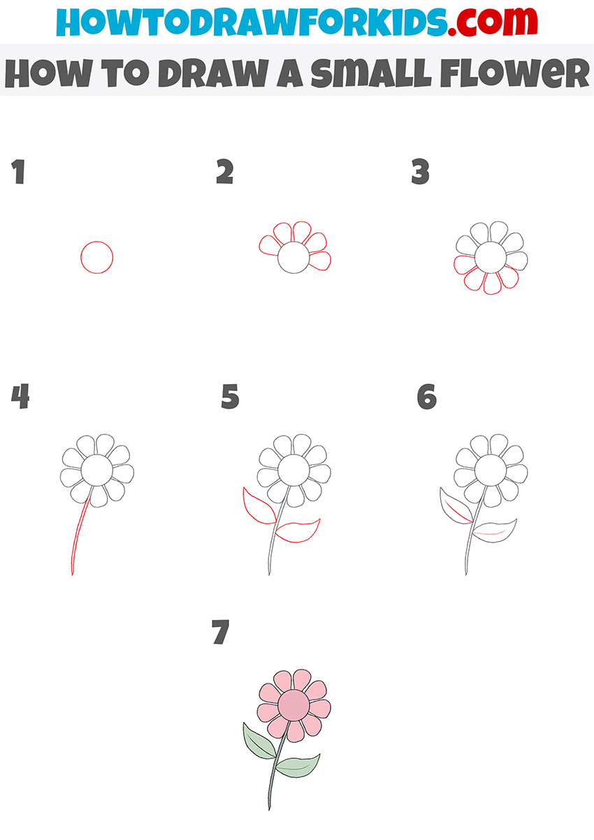 How to Draw a Small Flower - Easy Drawing Tutorial For Kids