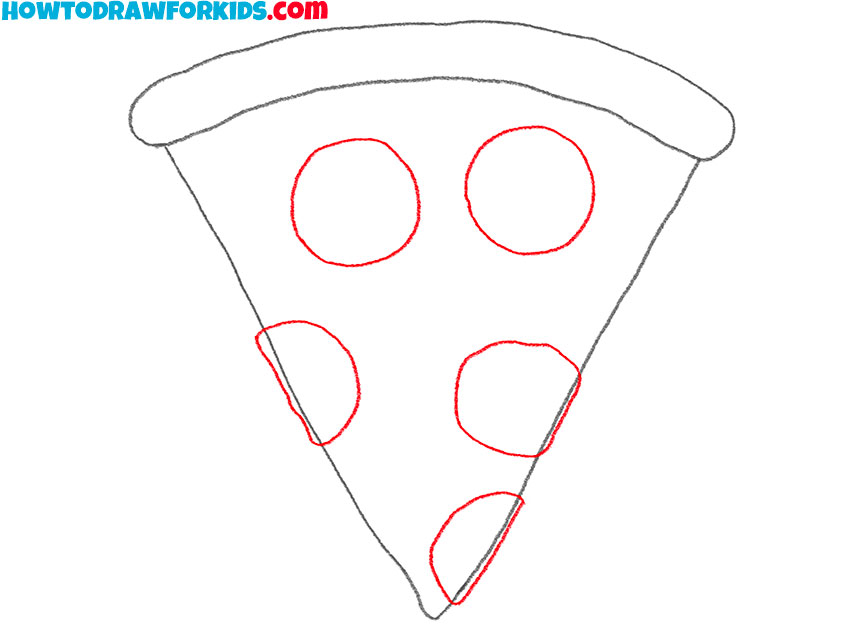 how to draw a 3d pizza slice