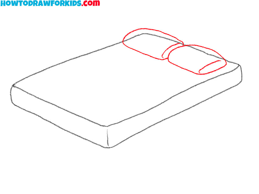 how to draw a bed from the side