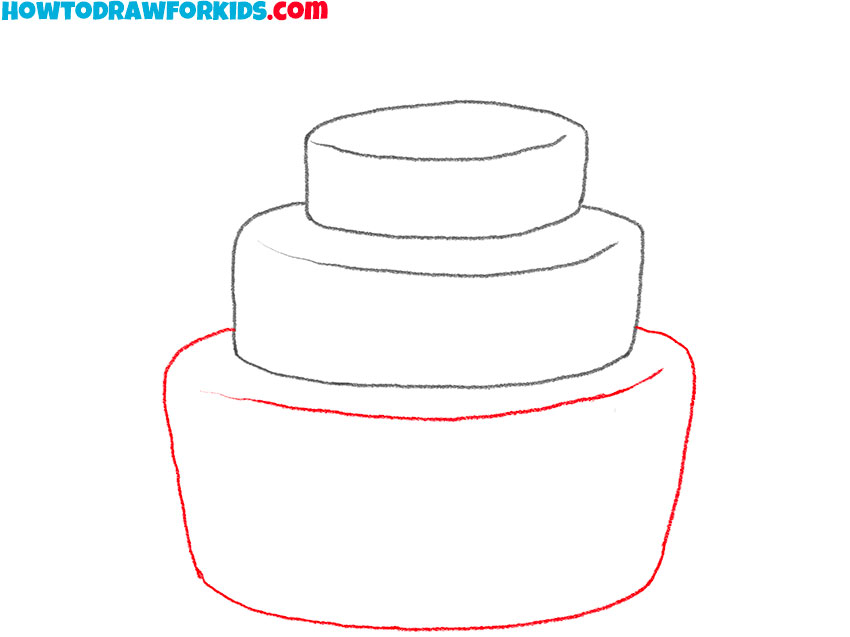 how to draw a cake easy